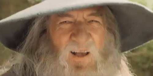 Gandalf nodding his head on loop
